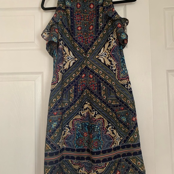 Size 4P. Cold shoulder dress.  Fully lined. - Picture 2 of 3